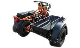 МОТОЦИКЛ СКАУТ-2F-PLUS-8Е, С БОКОВЫМ ПРИЦЕПОМ, БЕЗ КОРЫТА (КОМПЛЕКТ)