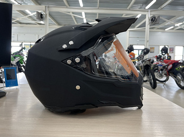 Шлем мотард HETOSHI XD1-214 цв. Черный р. L