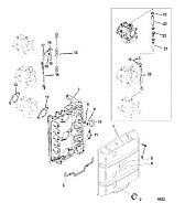 Пластина аттенюатора 2-Х ТАКТНОГО ПЛМ MERCURY 90 Серийный номер от 0T980000 до 0T999999