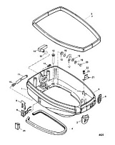 Низ капота 2-Х ТАКТНОГО ПЛМ MERCURY 75 Серийный номер от 0P325500 и выше