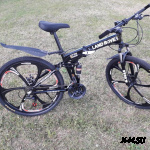 Велосипед на литых дисках стиль Ленд Ровер 6 лучей черный