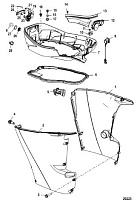 Низ капота 4-Х ТАКТНОГО ПЛМ MERCURY 60 Серийный номер от 0P515897 и выше