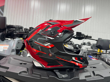 Шлем кроссовый HETOSHI AD3-12 цв. Черно-красный  р. L