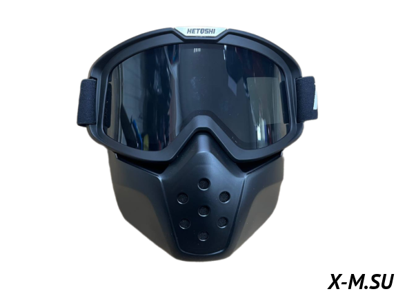 Очки зимние HETOSHI Face Mask FJ05-3 (двойное стекло) цв.Черный цв.стекла Черный